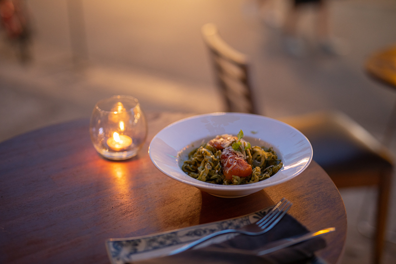 Fresh, plant-based pasta at Lim Dining in the Ancient Town